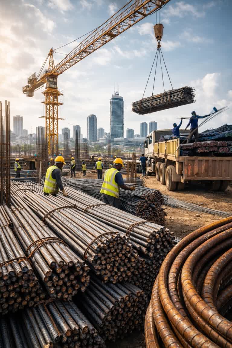 Construction site materials supply by Raloyd in Lagos